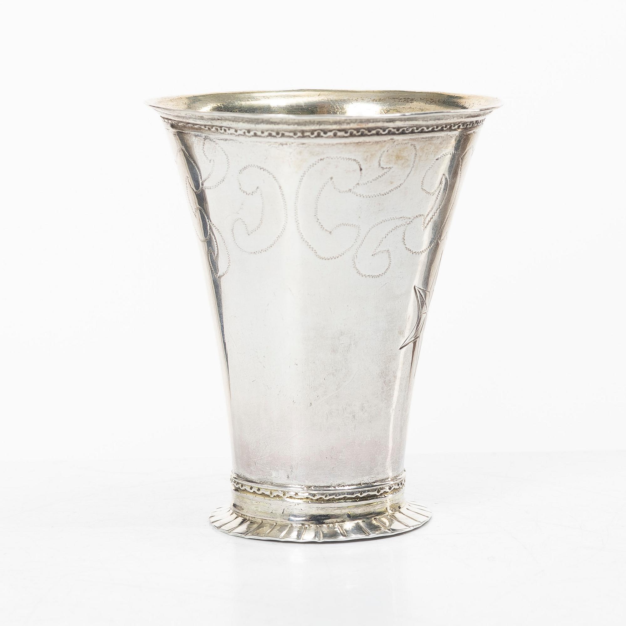 A Swedish silver beaker, mark of Carl Lemon the Elder, Uppsala 1734.