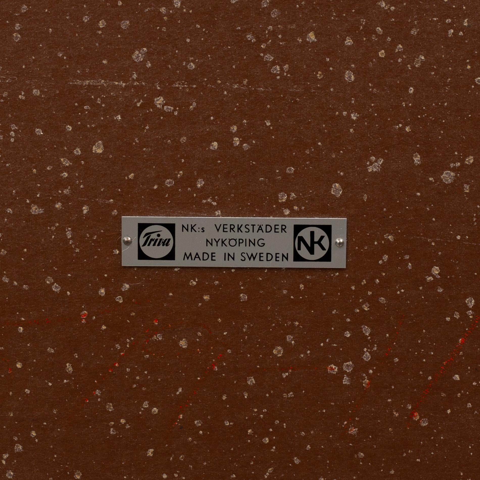 STIG LINDBERG, an enamel table top, Triva, Nordiska Kompaniet, circa 1960.