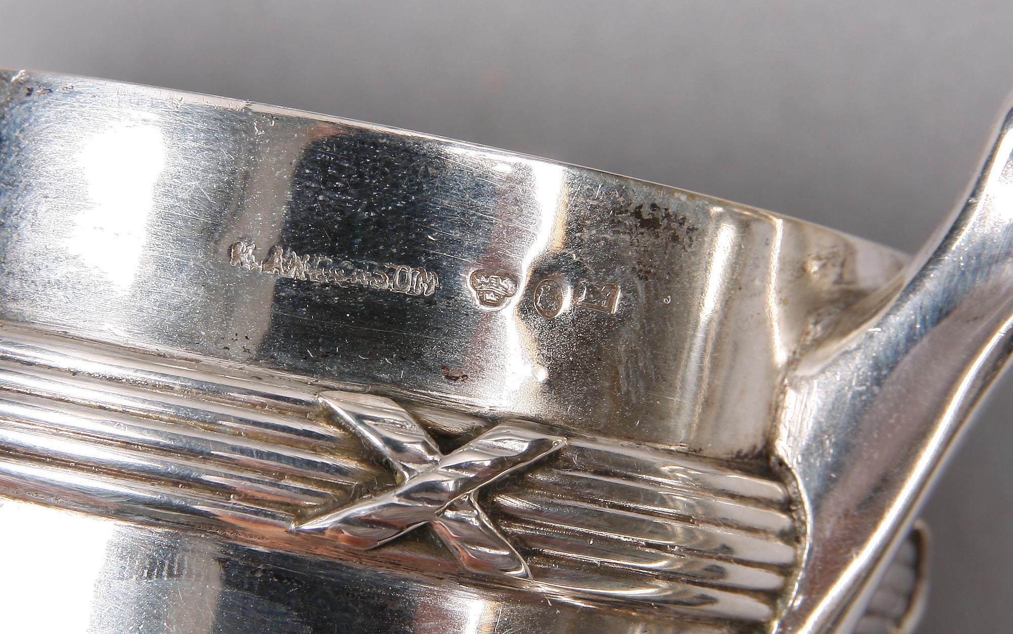 KAFFESERVIS, 3 delar. Silver, jugend,  K Andersson, Stockholm, 1907.