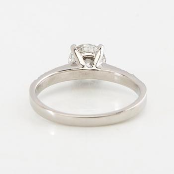Ring 950 platinum with GIA-inscribed diamond approx. 1.27 ct.