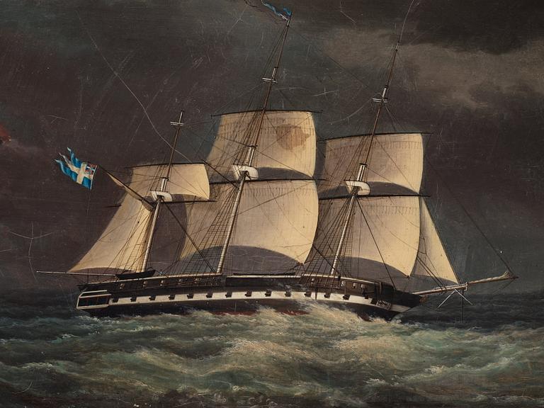 Unknown artist 19th Century. The Frigate Eugenie.