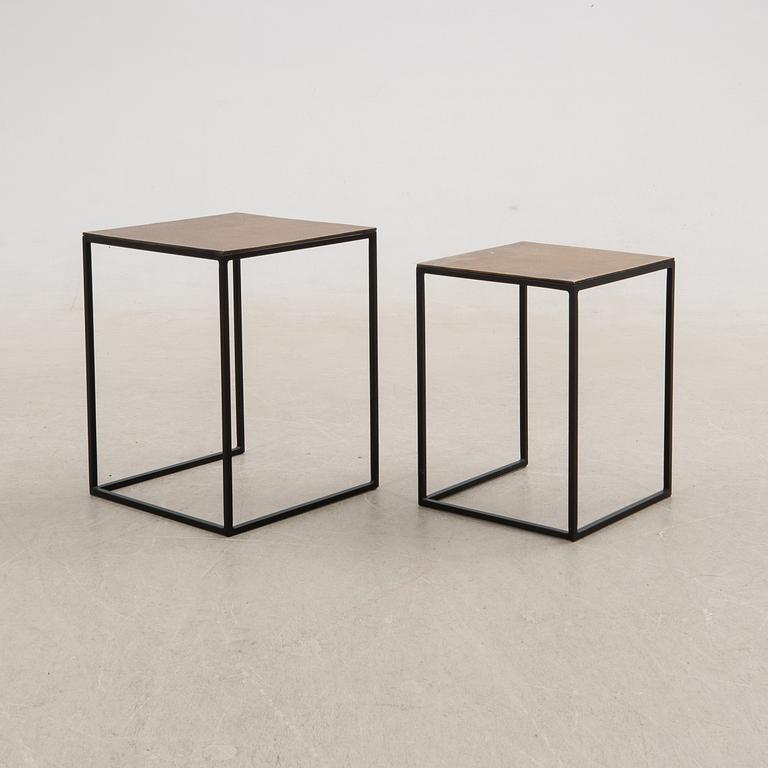 Set of two side tables, Polspotten modern production.