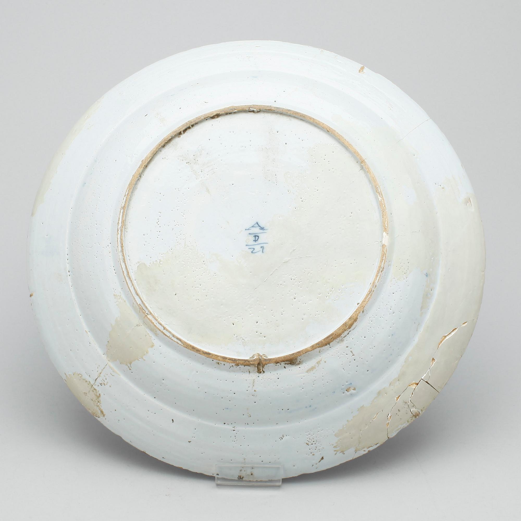 FAT, fajans, troligen Delft, 1700-tal.