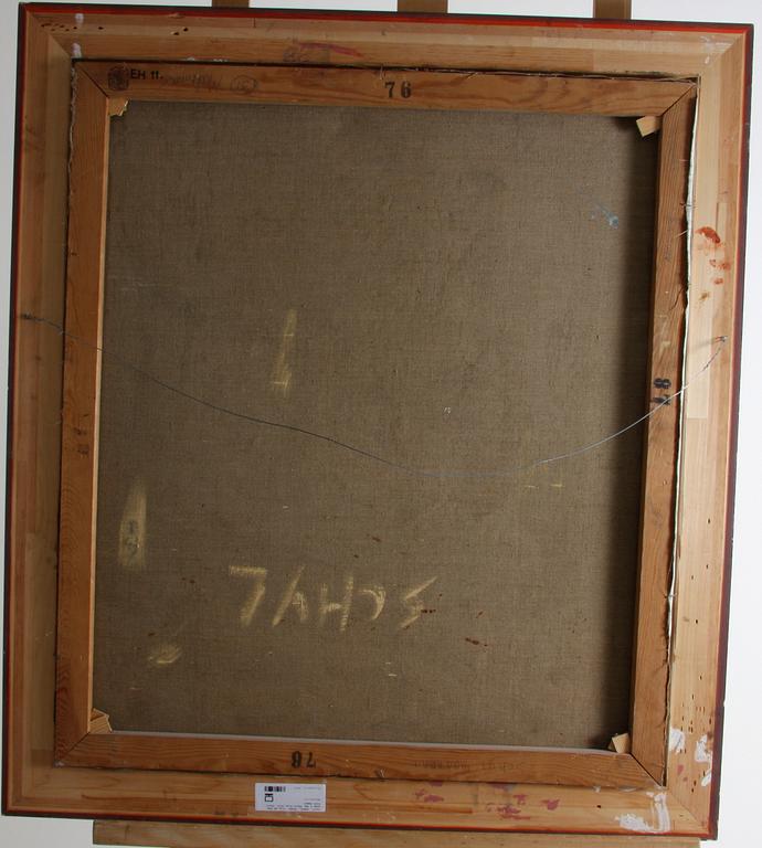 SCHYL, JULES, olja på duk, sign o dat Östra Torp 1932. Prov; Olof Sager.