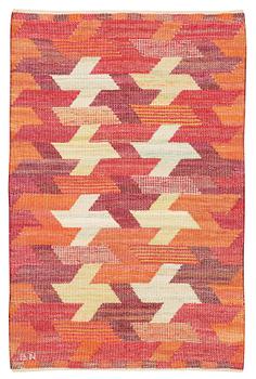 468. Barbro Nilsson, A TEXTILE. tapestry variant. 71,5 x 47 cm. Signed BN.