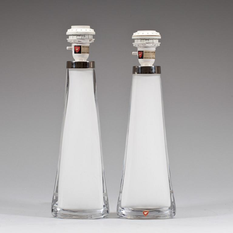 BORDSLAMPOR, Carl Fagerlund , Orrefors.