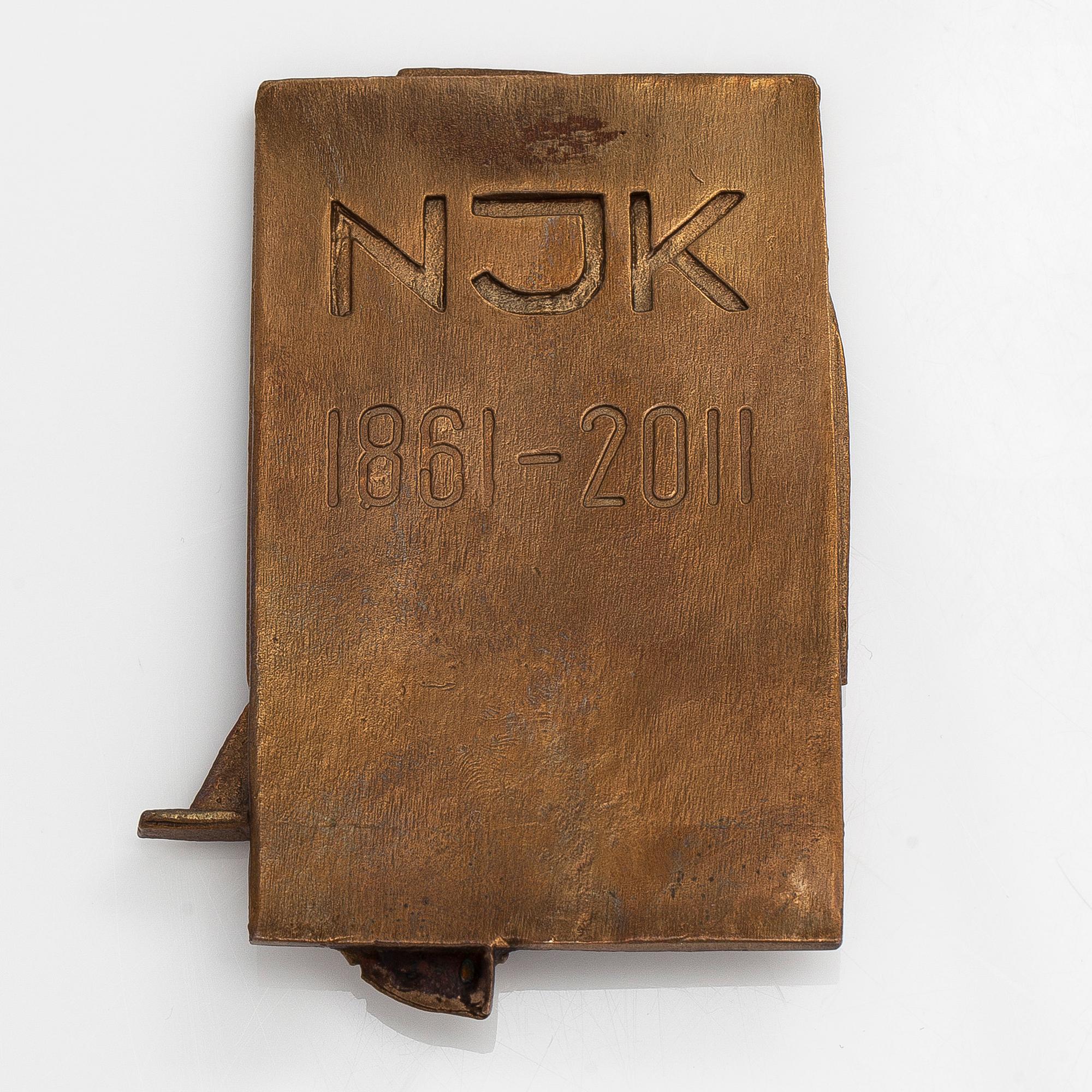 Björn Weckström, NJK 150th anniversary medal in bronze, 2011.