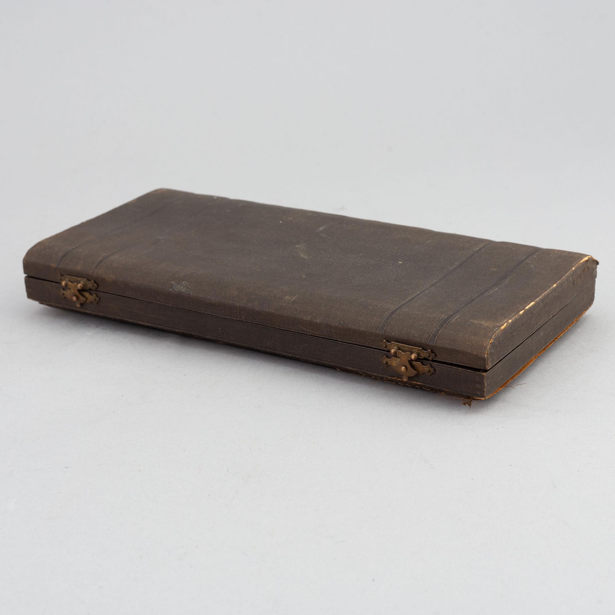 A silver and mother of pearl serving spoon, P. Hertz, Copenhagen, Denmark, 1885.