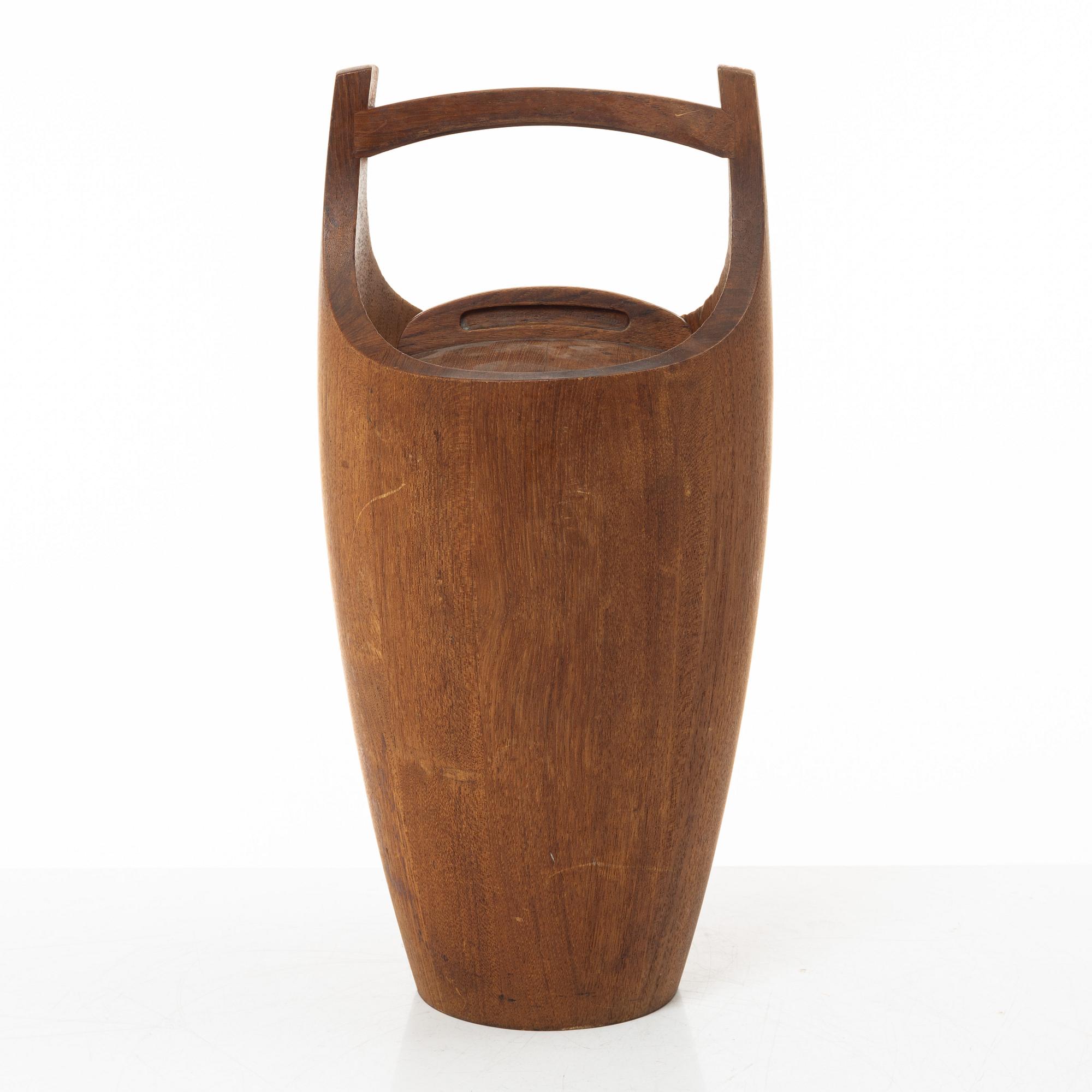 Jens Quistgaard, a 'Congo' teak ice bucket, Denmark, 1960's.