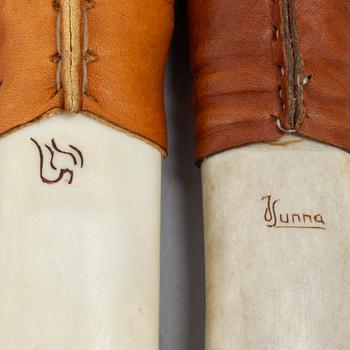 Two sami knives by Lennart Samelin och Johan Sunna.