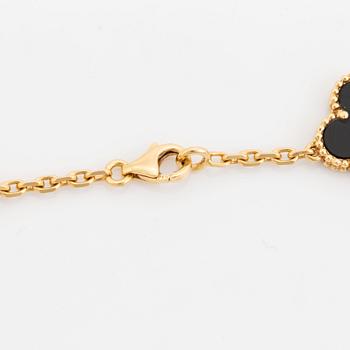 Van Cleef & Arpels collier "Alhambra" 18K guld och onyx.