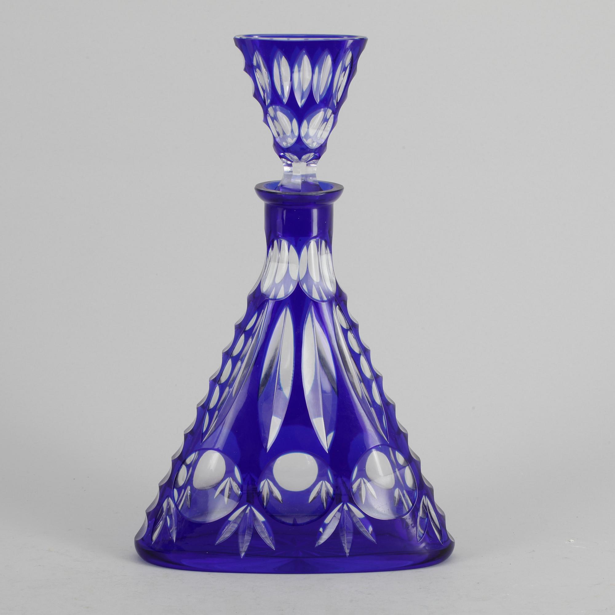 KARAFF, glas, Böhmen, 1800/1900-tal.
