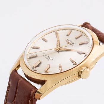 REVUE METEOR AUTOMATIC, wrist watch, 18K, 34 mm.