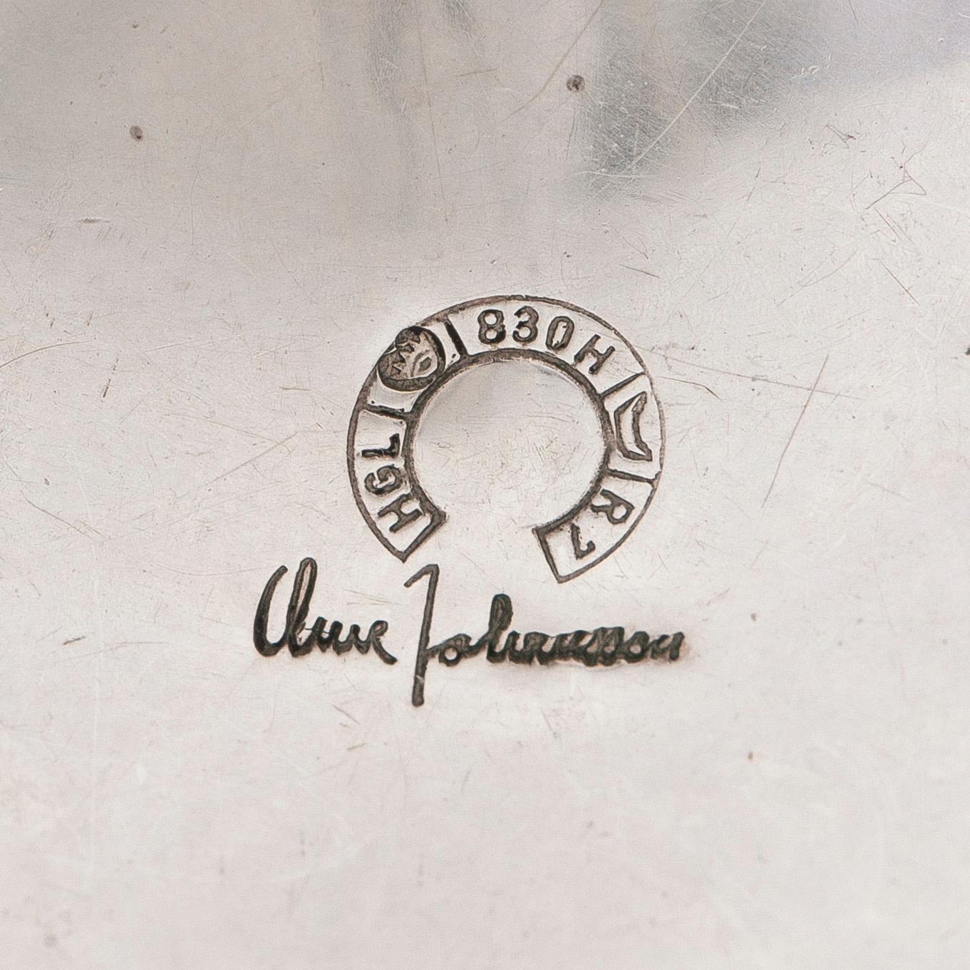 Owe Johansson, a silver necklace, Helsinki 1970.