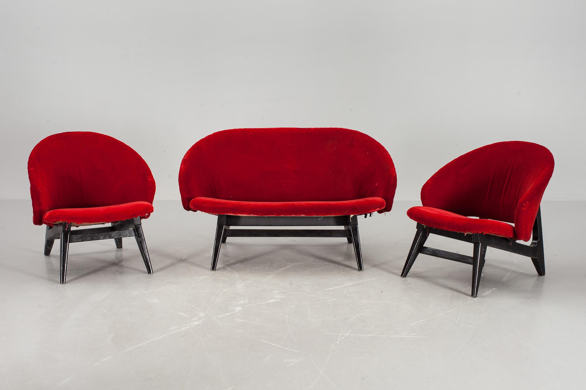 SOFFGRUPP, 3 delar, 1960-tal.