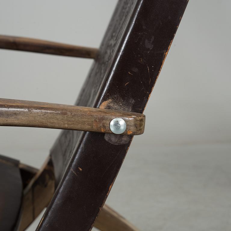 A South American folding chair, mid 20th century.