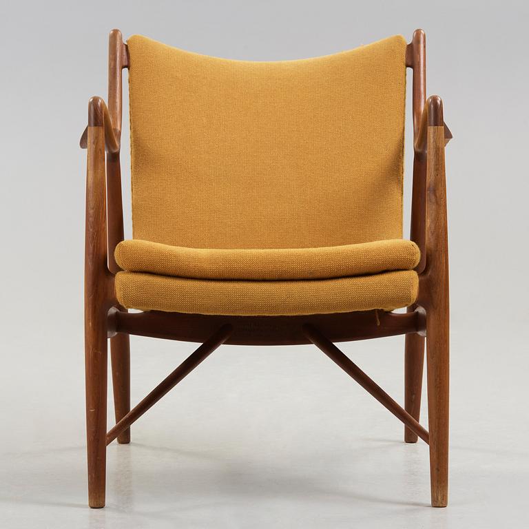 A Finn Juhl 'NV-45' easy chair by Niels Vodder, Denmark 1940-50's.