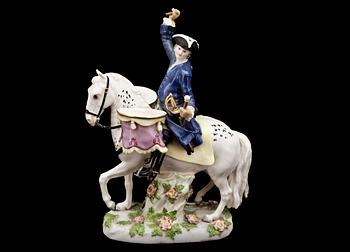 FIGURIN, porslin, Meissen, runt 1900.