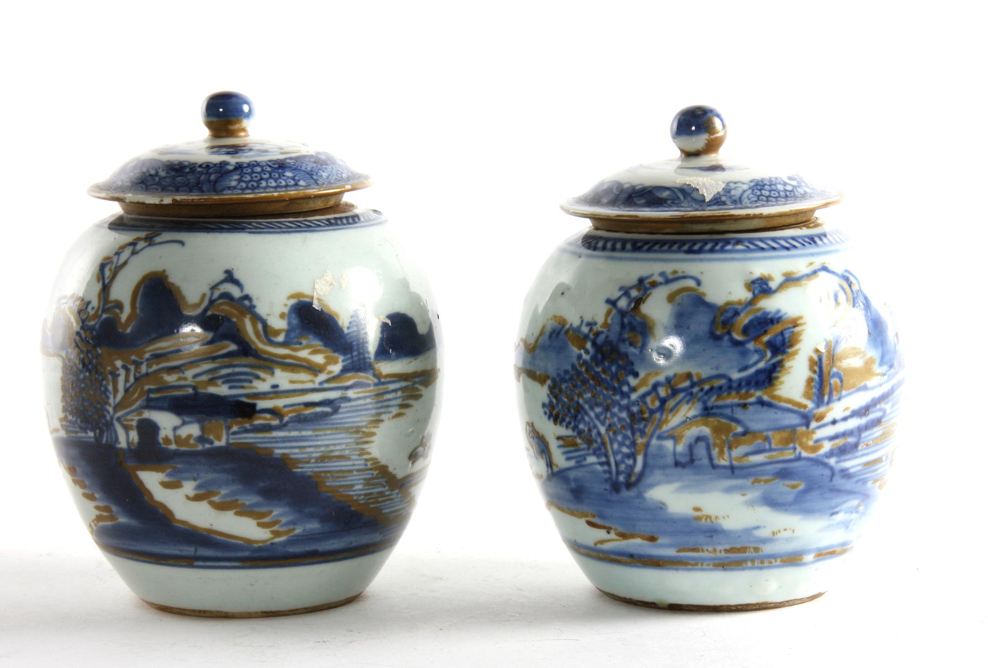 BOJANER, ett par, porslin, Kina, Qing-dynastin, 1800-tal.