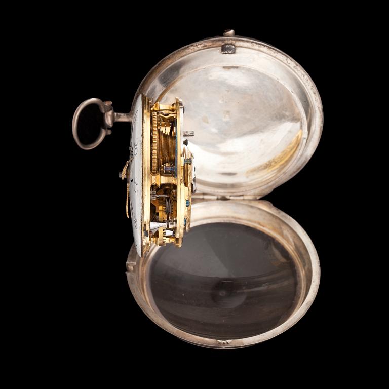 FICKUR, spindelur, Ernst, Stockholm. Boettstämpel Peter Strömqvist, Stockholm, 1771.