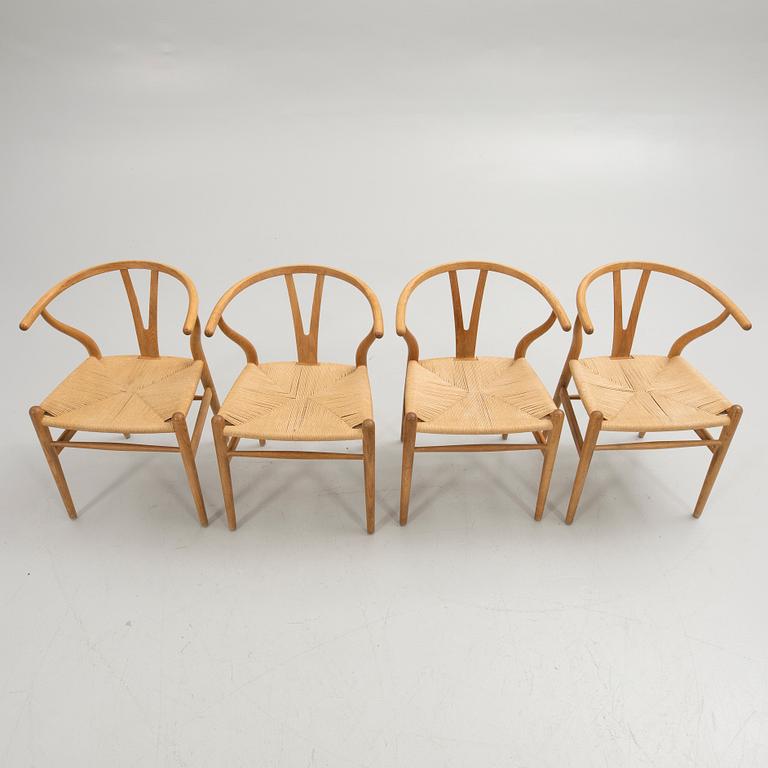 Hans J. Wegner, chairs, 4 pcs, model CH24 "The Wishbone Chair", Carl Hansen & Son, Odense, Denmark.