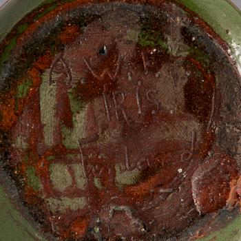 ALFRED WILLIAM FINCH, A ceramic vase, signed A.W.F. Iris, Finland. Around the turn of the 20th Century.