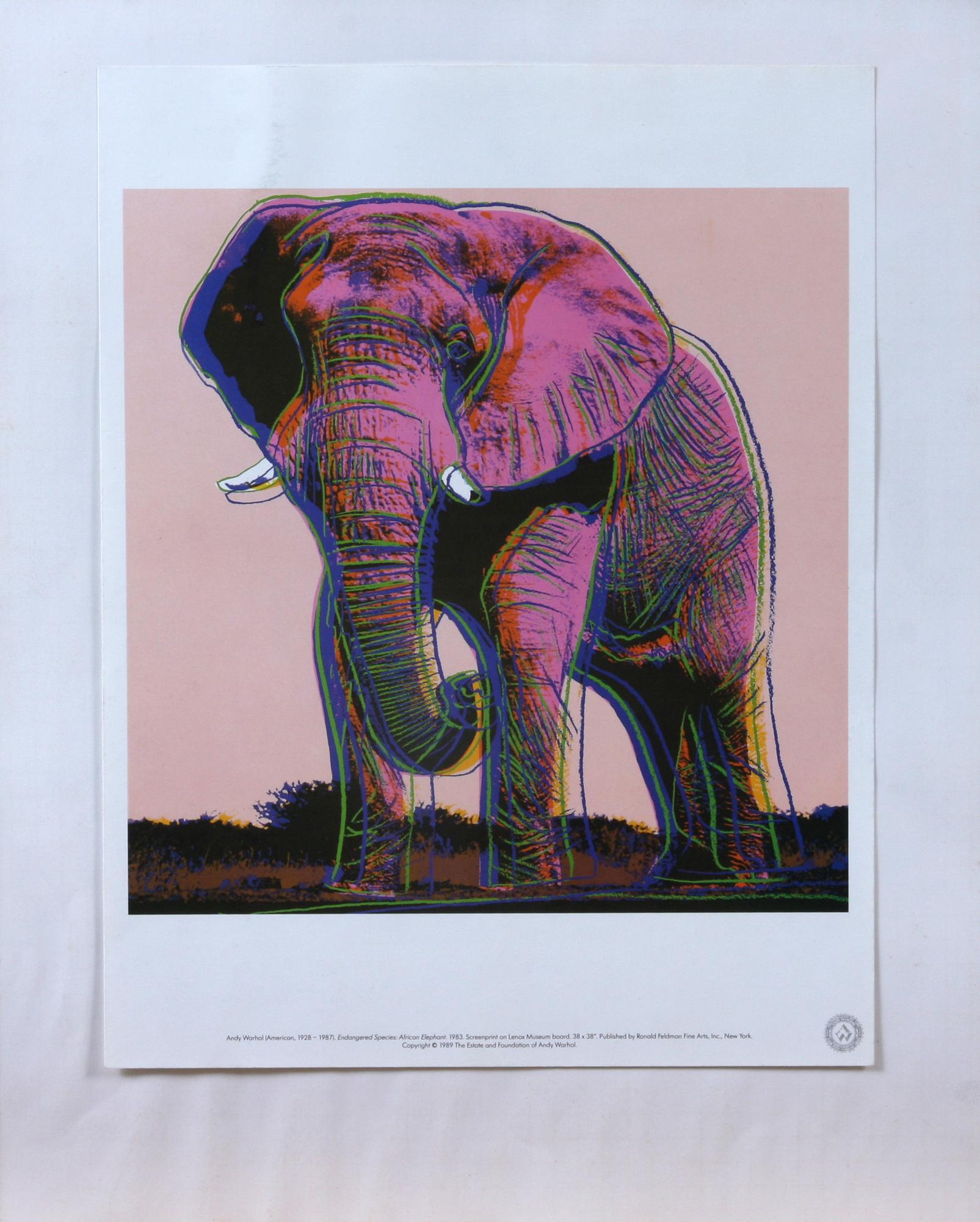 ANDY WARHOL, tryck, 6 st, "Endangered Species", 1983.