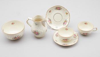MOCKASERVIS, 22 delar, porslin, "Sanssouci", Rosenthal.