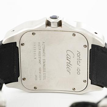 Cartier, Santos 100, wristwatch, 38 x 38 (51) mm.