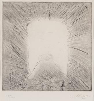 Evert Lundquist, "Vid fönstret (Genom porten)".