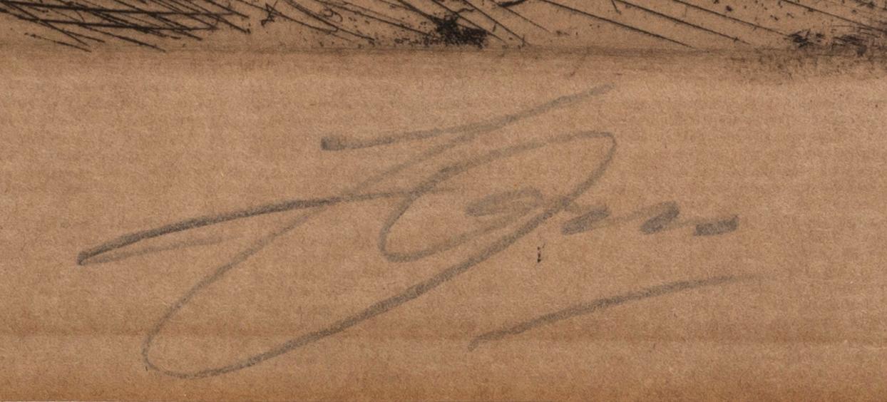 Anders Zorn, a signed etching from 1913.