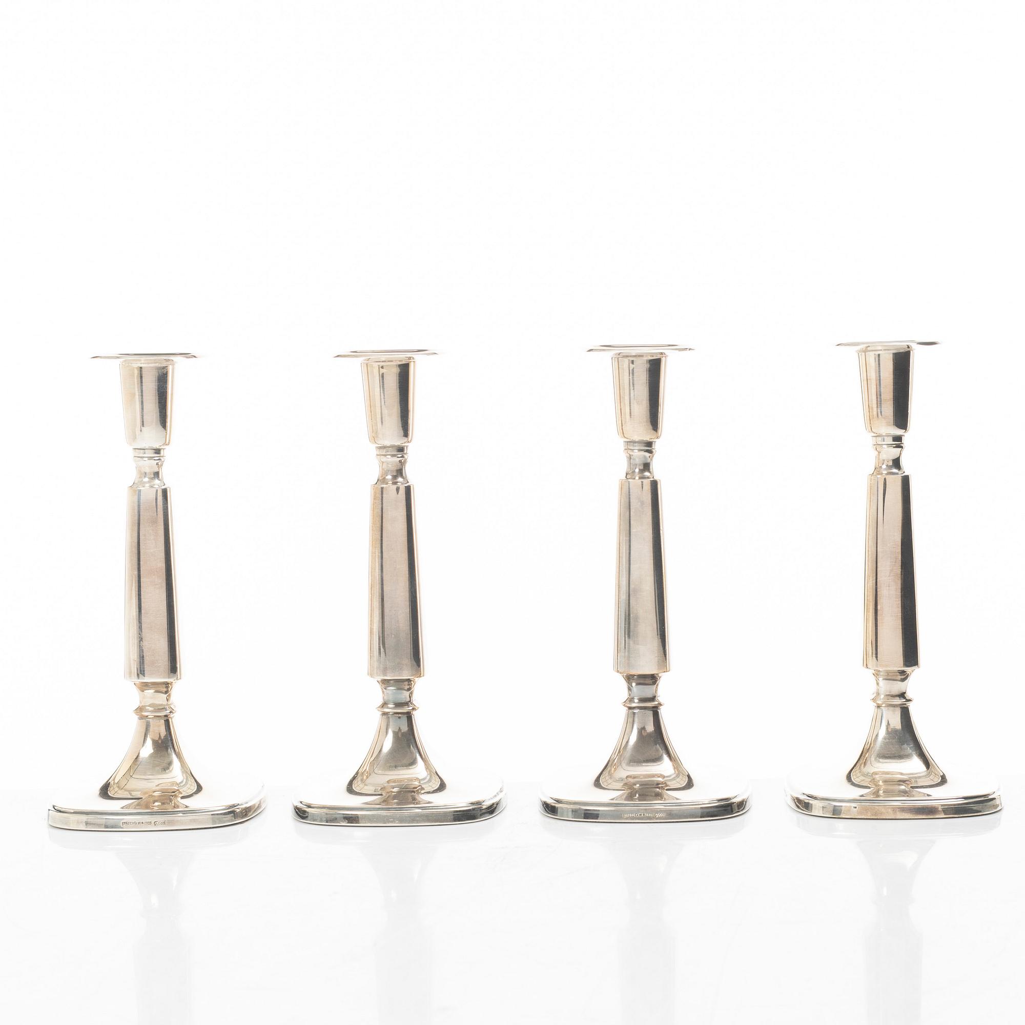 Tore Eldh, ljusstakar, 4 st, silver, Alton, Falköping.