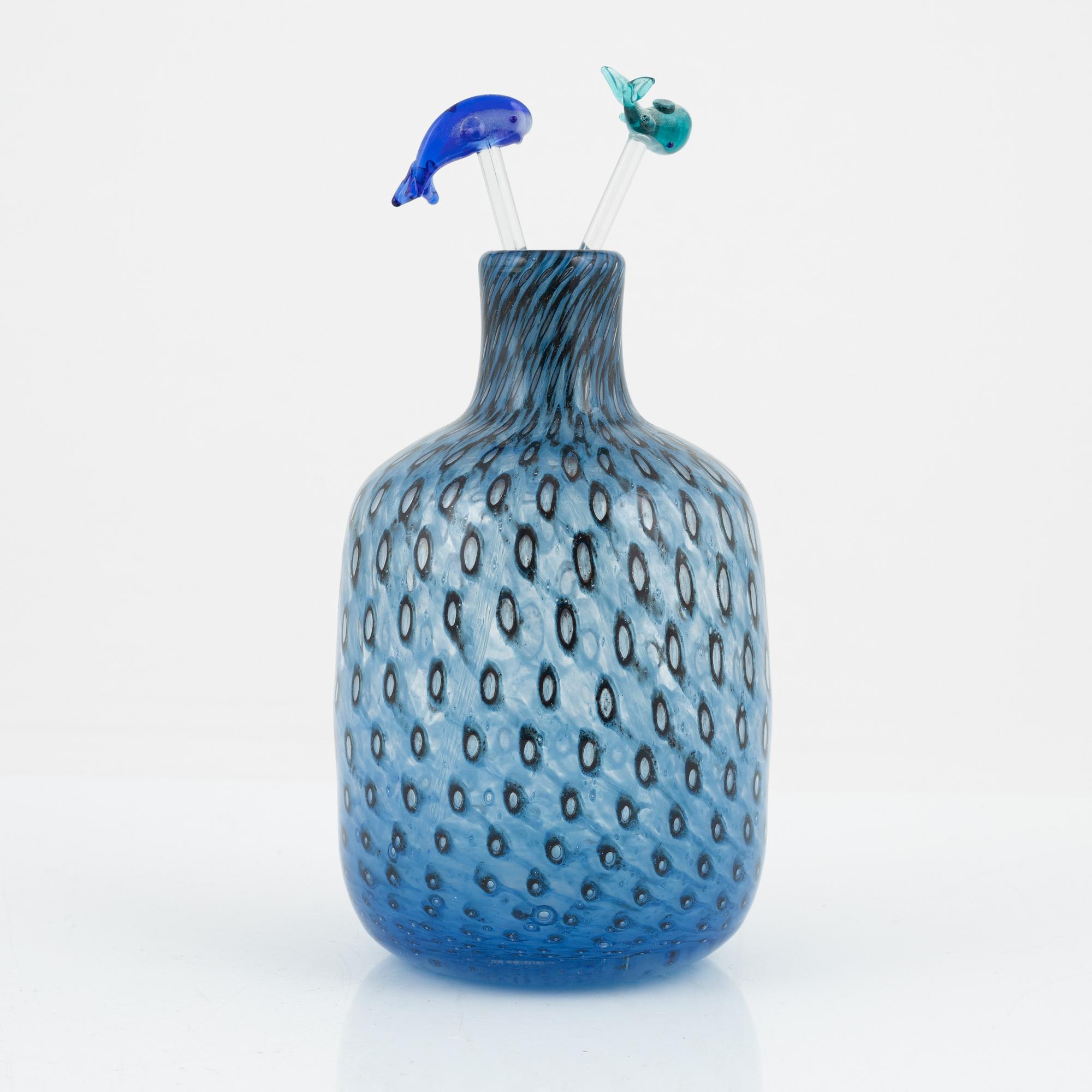 Bertil Vallien, a glass vase, Boda.