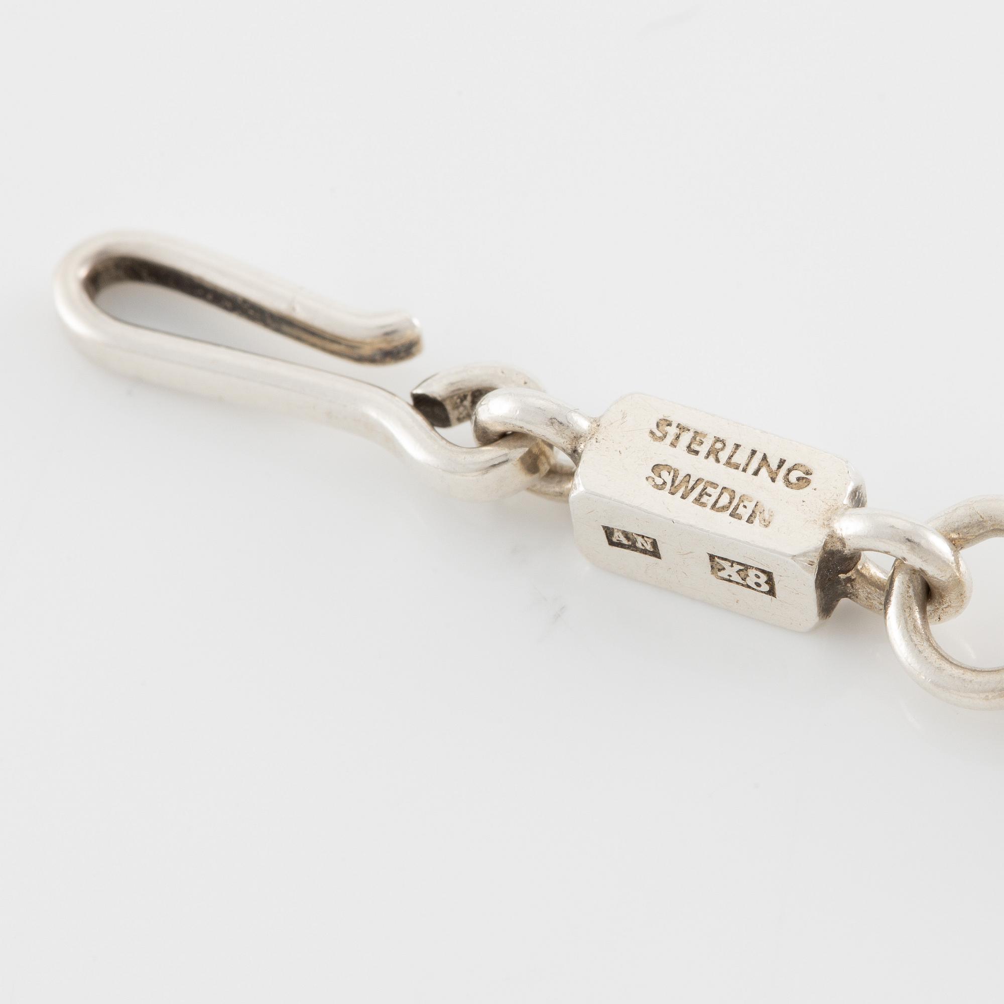 Wiwen Nilsson, collier, sterlingsilver, Lund 1948.