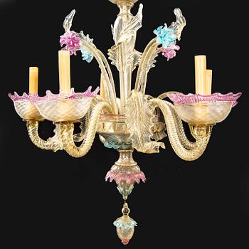 Taklampa Murano Venedig Italien 1900-talets mitt.