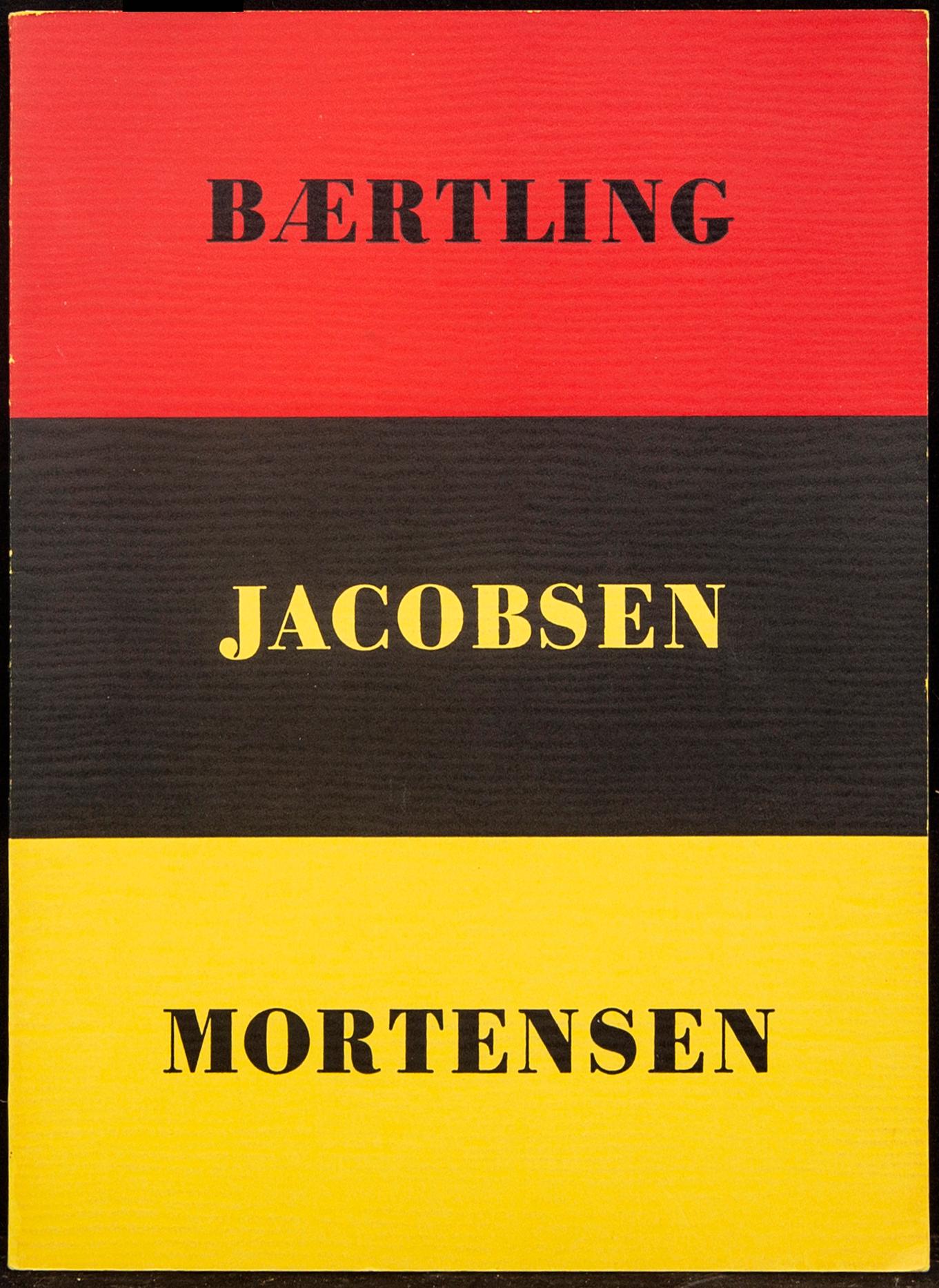 "Konkret Realism, Baertling, Jacobsen, Mortensen", catalog signed 94/200, with silkscreen prints, Stockholm 1956.