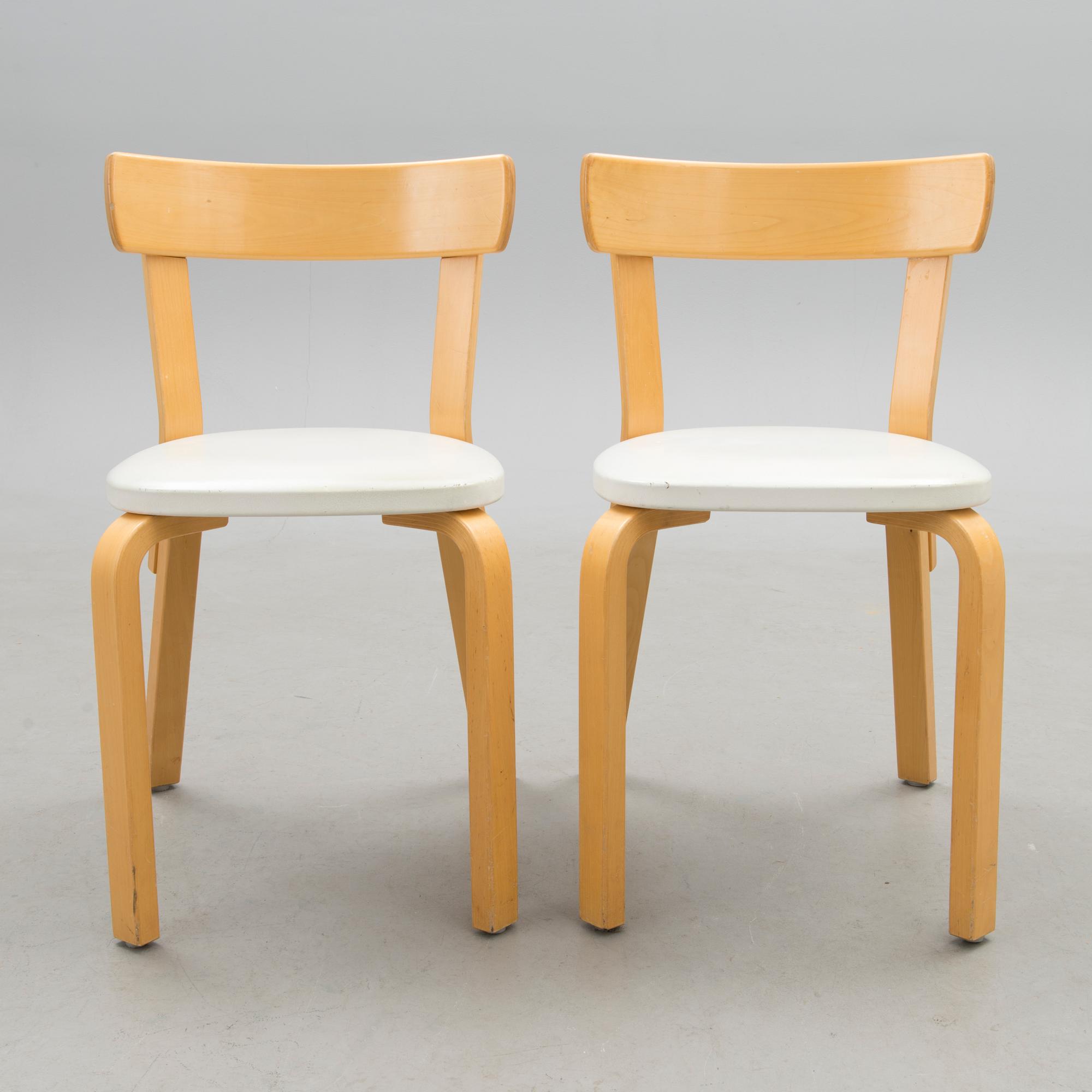 ALVAR AALTO, TUOLIPARI, malli 69, Artek, 1900-luvun loppu. Malli suunniteltu 1935.