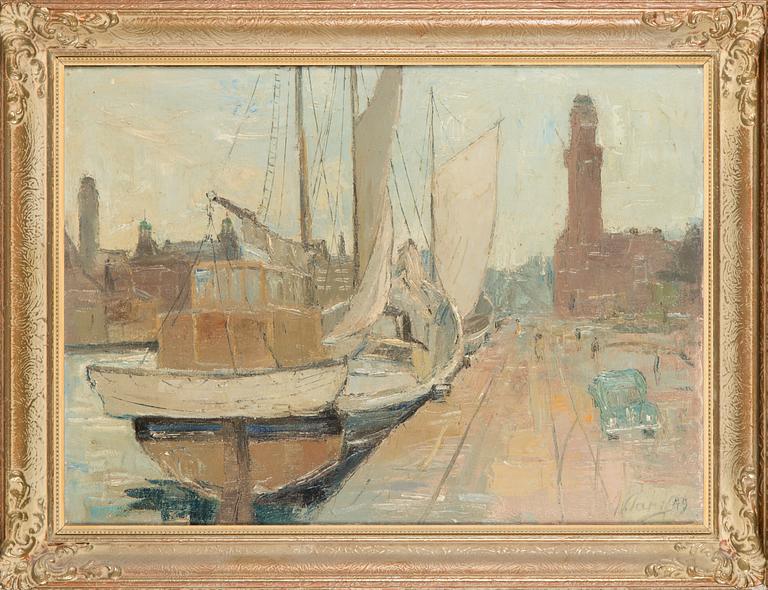 Woldemar Tank, oil on canvas, signed and dated -49.