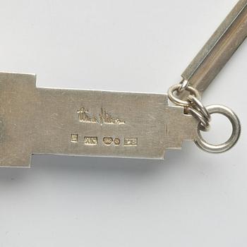 Wiwen Nilsson, hängsmycke, Lund 1937, sterling.
