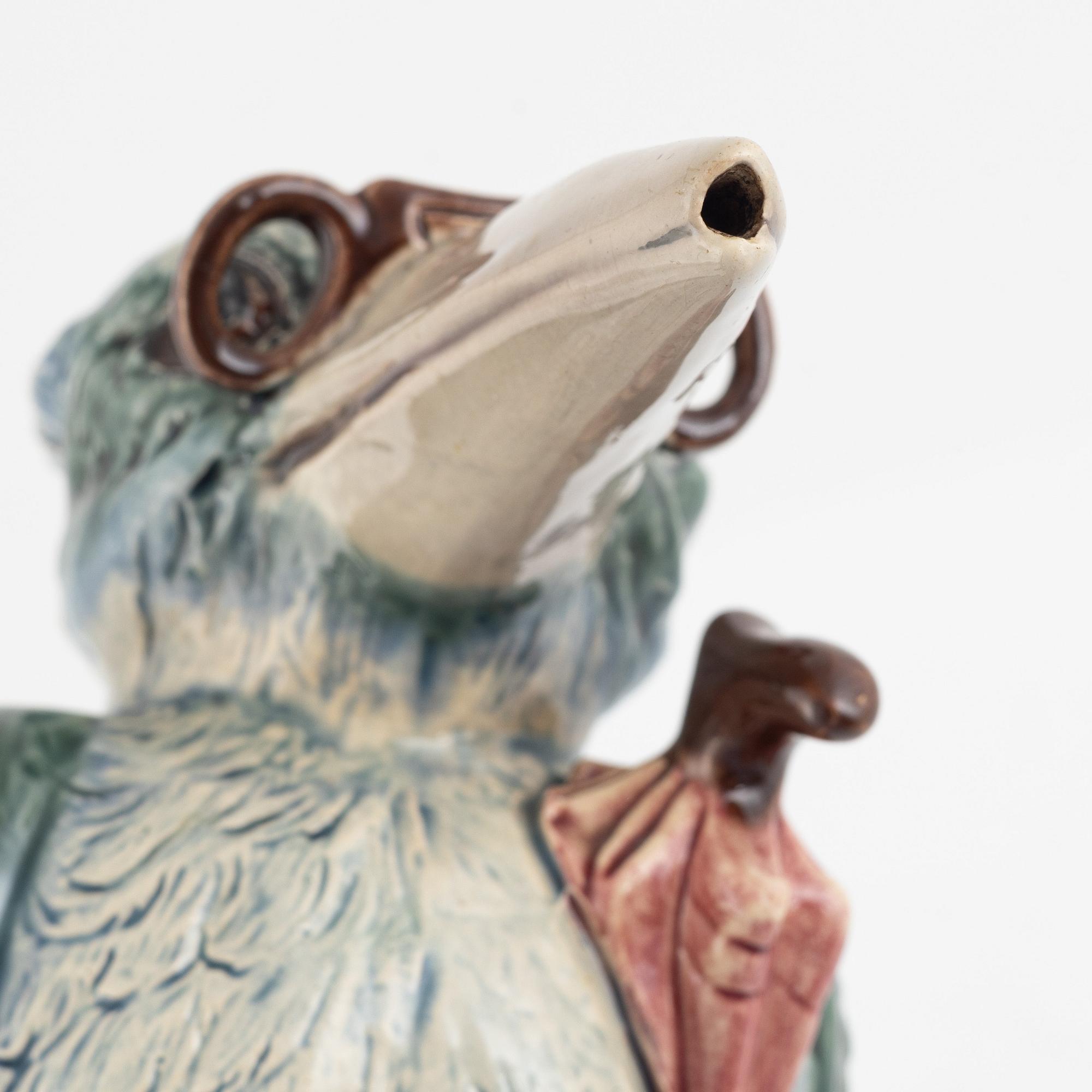 Richard M. Krause, a majolica bottle, late 19th century.