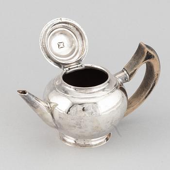 A Swedish Rococo silver tea-pot, mark of Jonas Thomasson Ronander, Stockholm 1756.