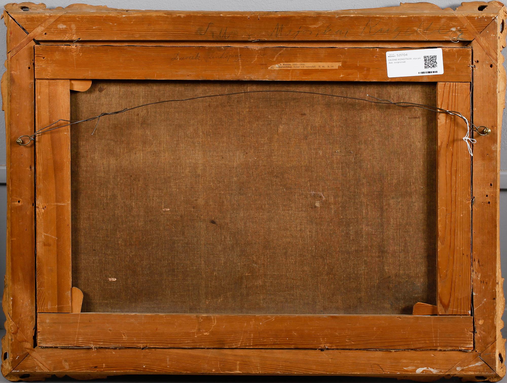 OKÄND KONSTNÄR, olja på duk, osignerad.