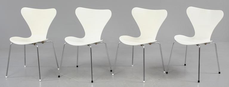 STOLAR, 4 st, "Sjuan", Arne Jacobsen, Fritz Hansen, 1981.