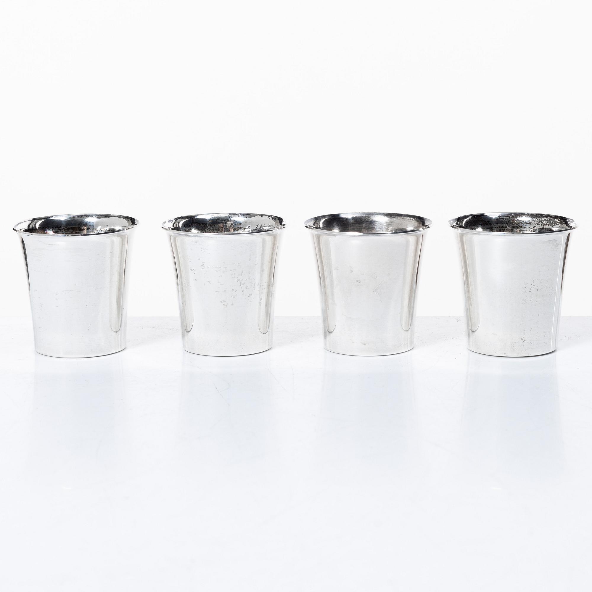 Four silver cups, Ray Urban, Stockholm 1956.