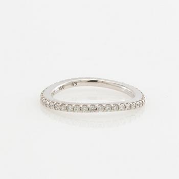 Ole Lynggaard, alliance ring, 18k white gold with brilliant-cut diamonds.