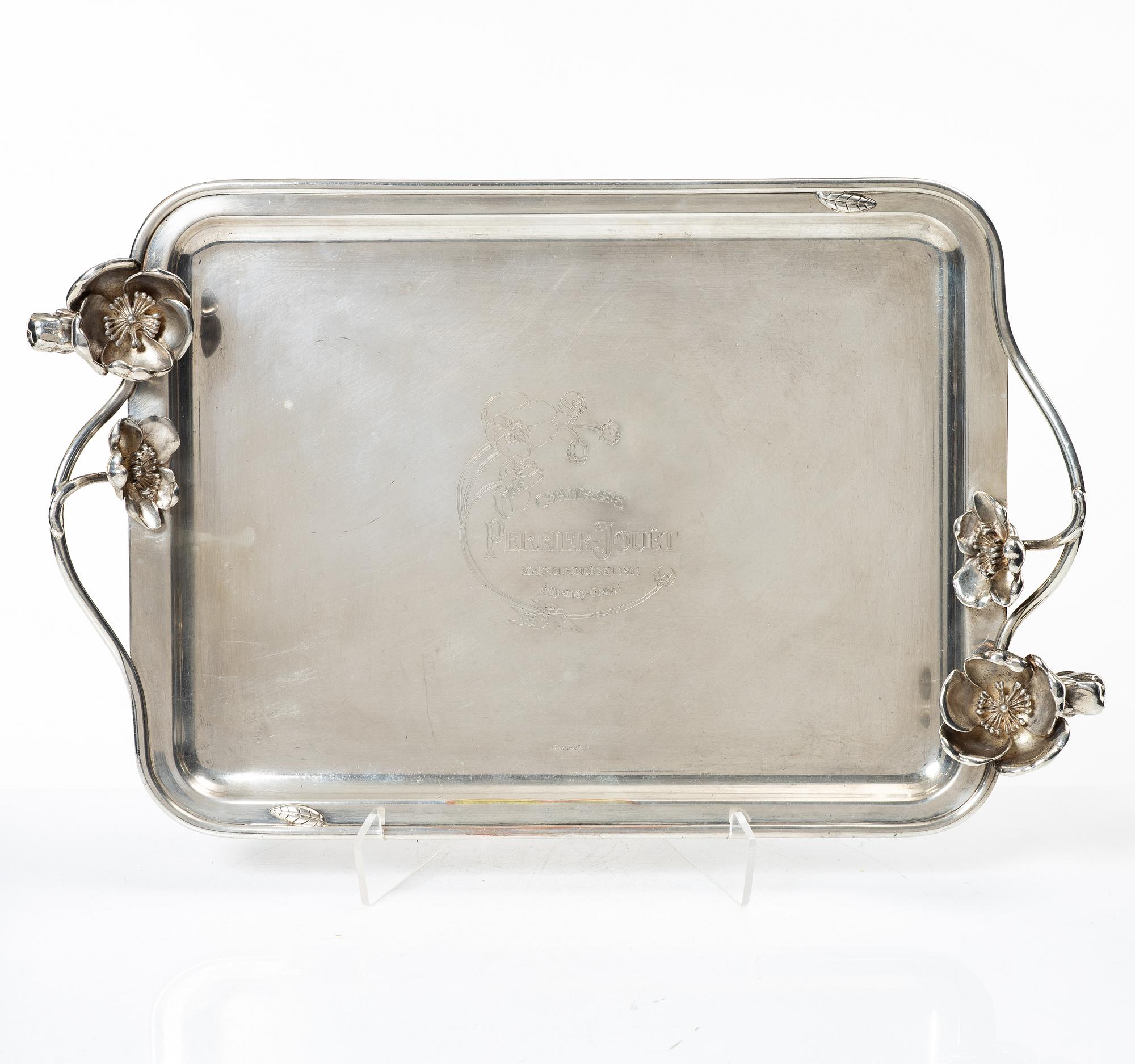 Christofle, tray, silverplate, late 20th century.