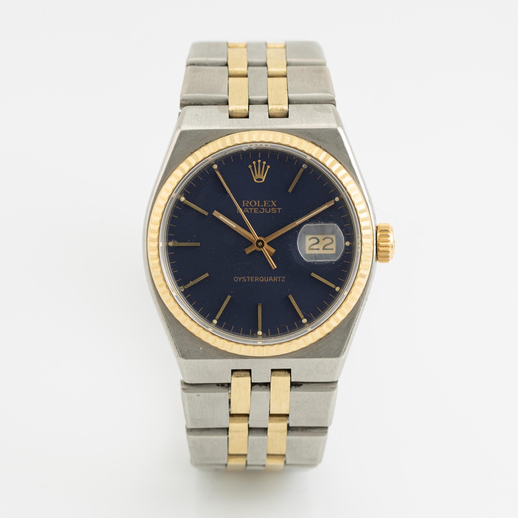 Rolex, Oysterquartz, Datejust, Chronometer, armbandsur, 36 mm,