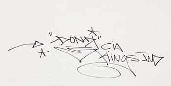 DONALD JOSEPH "DONDI" WHITE, tag on paper.