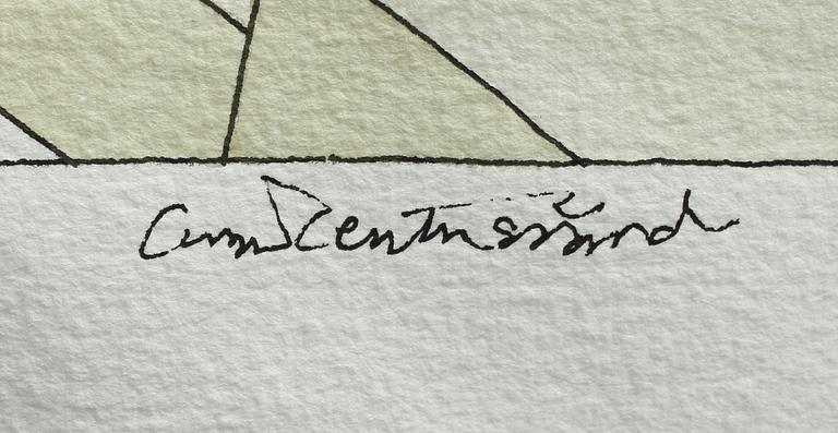 OSCAR REUTERSWÄRD, akvarell och tusch, sign.