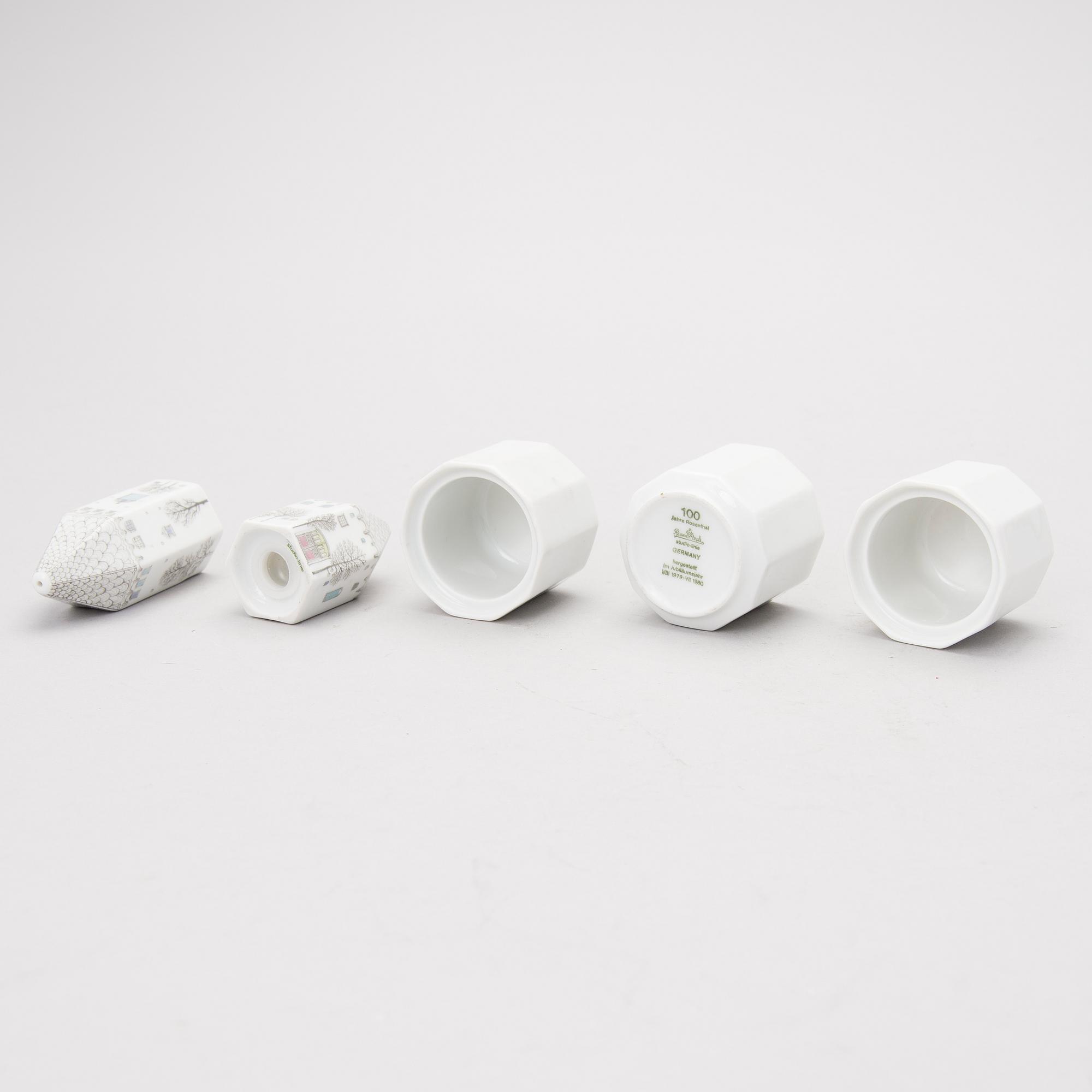 A 53 piece "Winterreise" & "Polygon"  dinner/coffee set by Rut Bryk and Tapio Wirkkala for Rosenthal. Late 20th century.